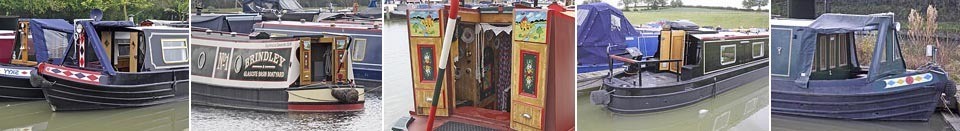 photo strip of narrowboats for sale